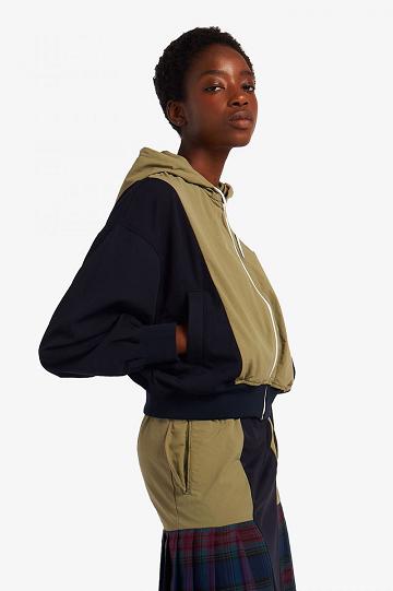 Fred Perry Woven Hupullinen Track Naisten Takki Oliivinvihreä | FI 1131EBCX